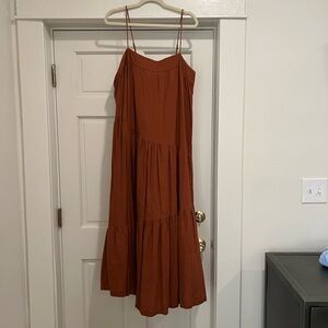 asymmetrical tiered maxi dress